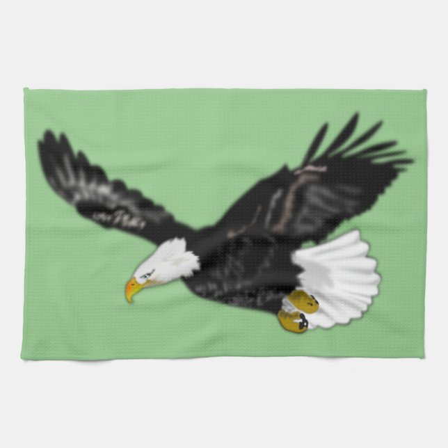 Eagle Flying Kitchen Towel - Your Colours (Horizontal)