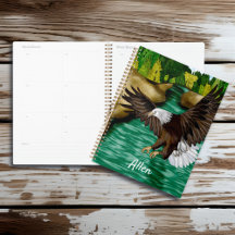 Eagle Flying Over River and Mountains Personalised