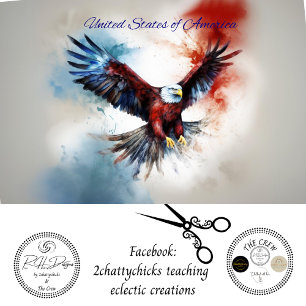 Eagle Flying United States of America Decoupage Tissue Paper