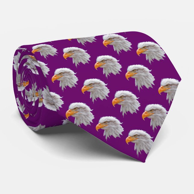 Eagle Frenzy Tie Double Sided Print (Fuschia) (Rolled)