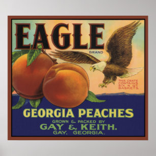 Eagle Georgia Peaches Poster