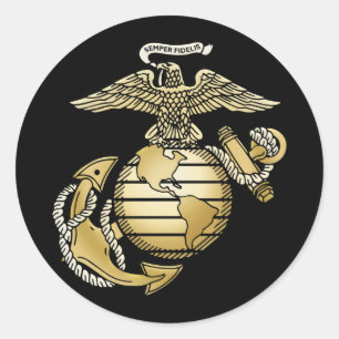 Eagle Globe Anchor Classic Round Sticker