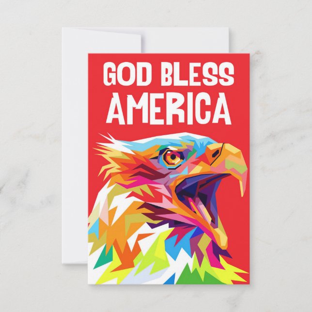 Eagle God Bless America RSVP Card (Front)