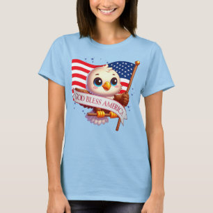 Eagle God Bless America USA Flag Patriotic 🦅🇺🇸  T-Shirt
