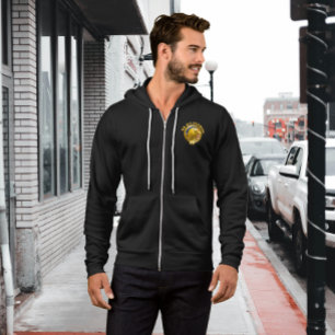 Eagle Gold Emblem USA Flag   DD 214 Alumni Black Hoodie