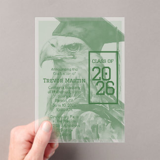 Eagle Graduation Announcement Acrylic Invitation
