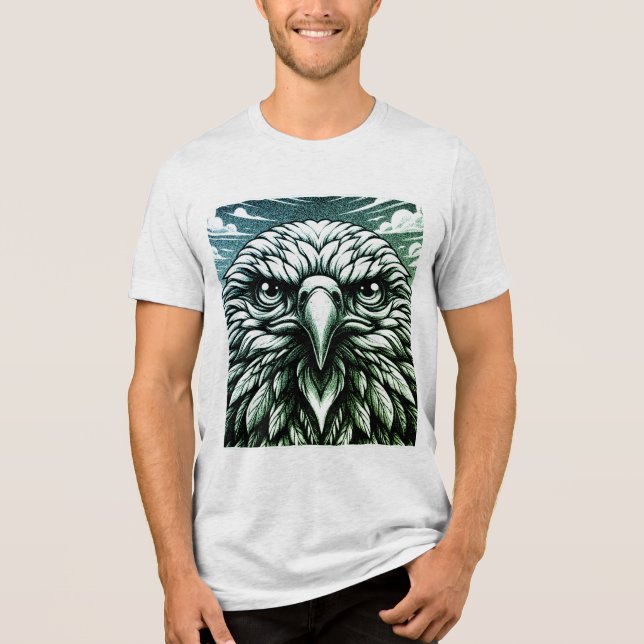Eagle Graphic T-Shirt  Tri-Blend Shirt (Front)