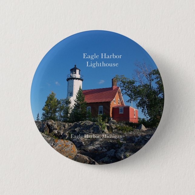 Eagle Harbour Lighthouse button (Front)