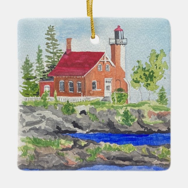 Eagle Harbour lighthouse ornament (Front)