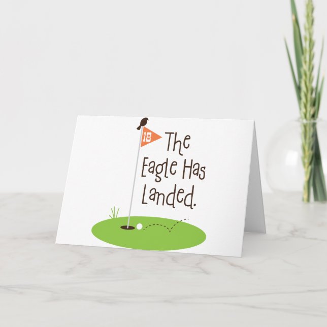 Eagle Has Landed, Golf Scene Card (Front)