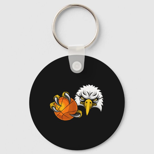 Eagle Hawk Basball Ball Bald Eagles Cartoon Key Ring (Front)
