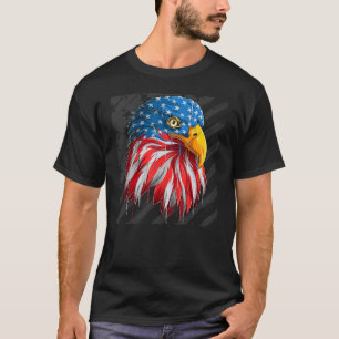 Eagle Head American Flag Patriotic 4th Of July 3 T-Shirt