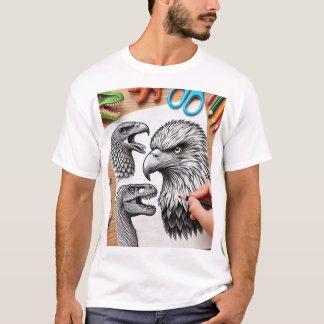 Eagle Head and Dinosaur T-Shirt