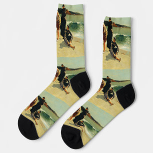 Eagle Head, Manchester, Massachusetts Fine Art Socks