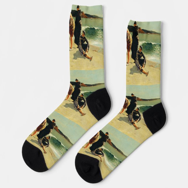 Eagle Head, Manchester, Massachusetts Fine Art  Socks (Left)