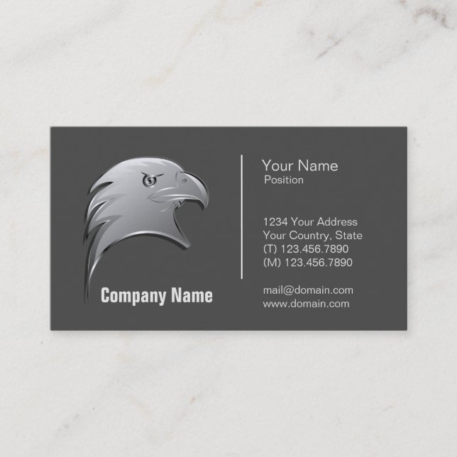 Eagle Head - Professional Business Card (Front)