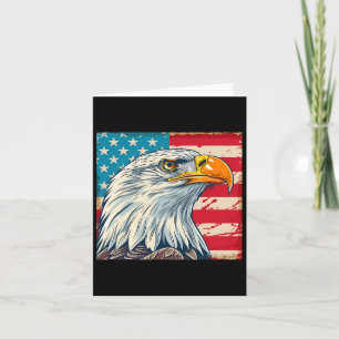 Eagle Head Usa Flag Us Flag Card