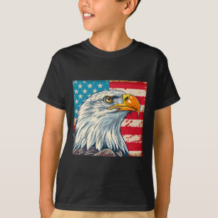 Eagle Head Usa Flag Us Flag  T-Shirt