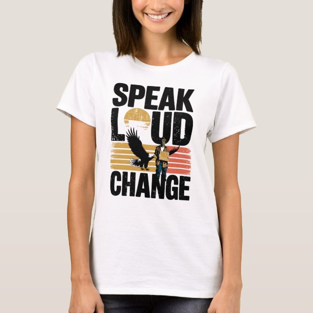 Eagle Hitchhiker Sunset Silhouette T-Shirt (Front)