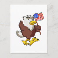 Eagle holding flag at 4th July | choose back colou