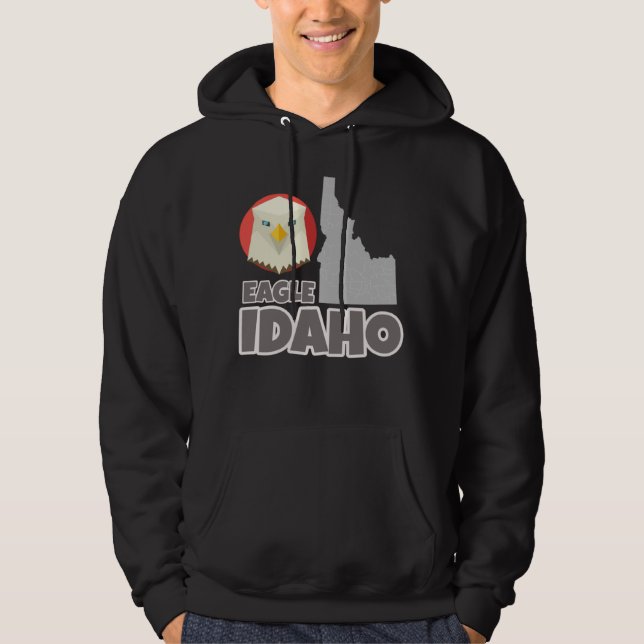 EAGLE IDAHO  PROUD EAGLE RESIDENTS LOVE IT HOODIE (Front)