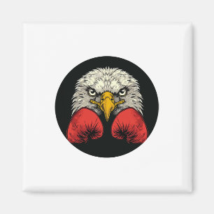 Eagle In Boxing Gloves For A Cool Boxer Statement  Magnet