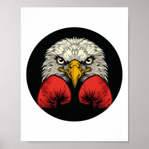 Eagle In Boxing Gloves For A Cool Boxer Statement Poster