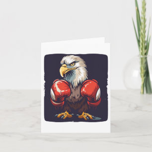 Eagle In Boxing Gloves For A Strong And Resilient Card