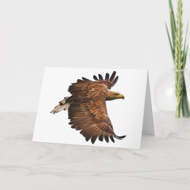 Eagle in Flight Greeting Card (Front)