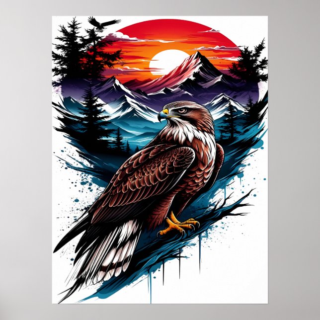 Eagle in the mountain poster (Front)