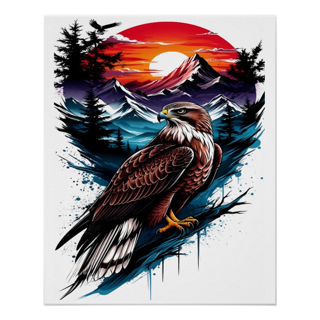 Eagle in the mountain poster (Front)