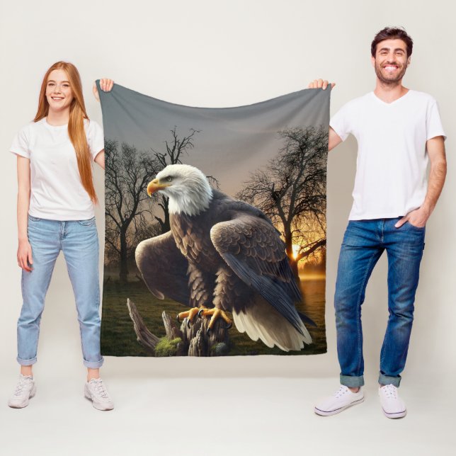 Eagle in the Wild Fleece Blanket (In Situ)