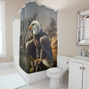 Eagle in the Wild Shower Curtain