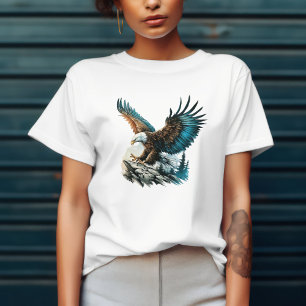 Eagle in Watercolor Tri-Blend Shirt
