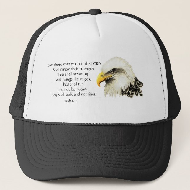 Eagle - Inspirational - Scripture - They that wait Trucker Hat (Front)