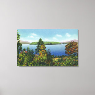 Eagle Island and Lower Saranac Lake View Canvas Print