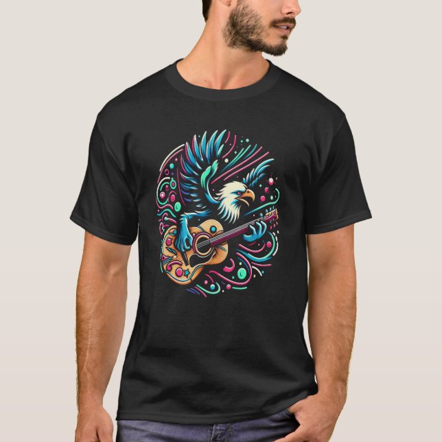 Eagle Jammin on Guitar T-Shirt (Front)