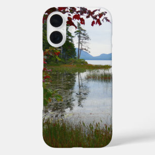 Eagle Lake and Red Maple Leaves II iPhone 16 Case