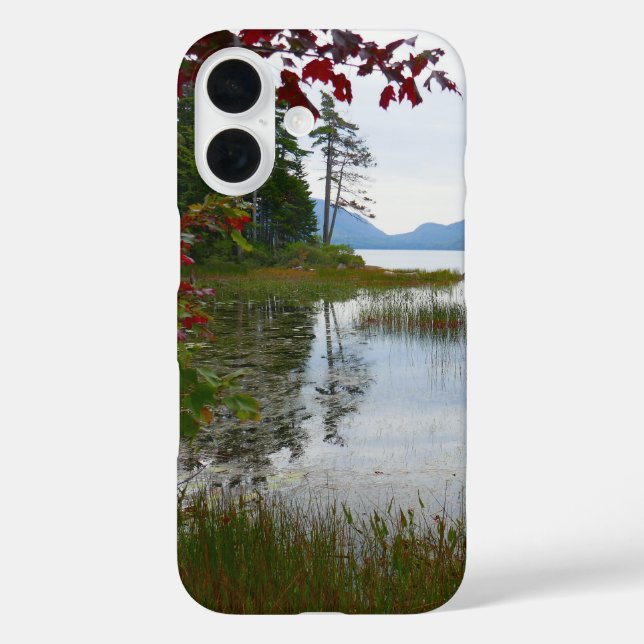 Eagle Lake and Red Maple Leaves II Case-Mate iPhone Case (Back)