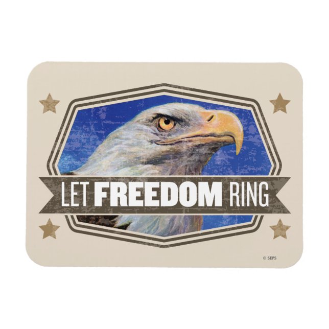 Eagle-Let Freedom Ring Magnet (Horizontal)