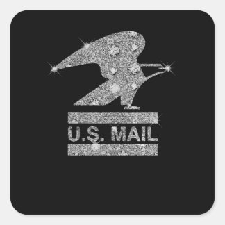 Eagle Lover Gift| Dimond Eagle US Mail Square Sticker