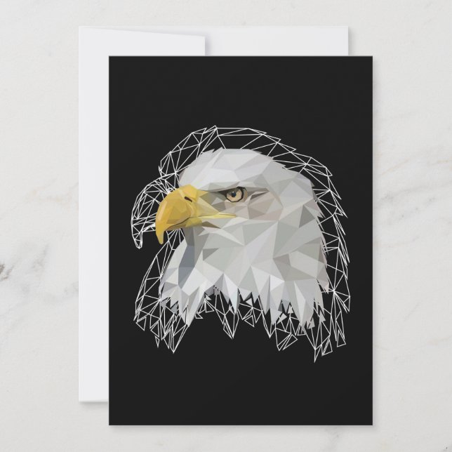 Eagle Lowpoly Thank You Card (Front)