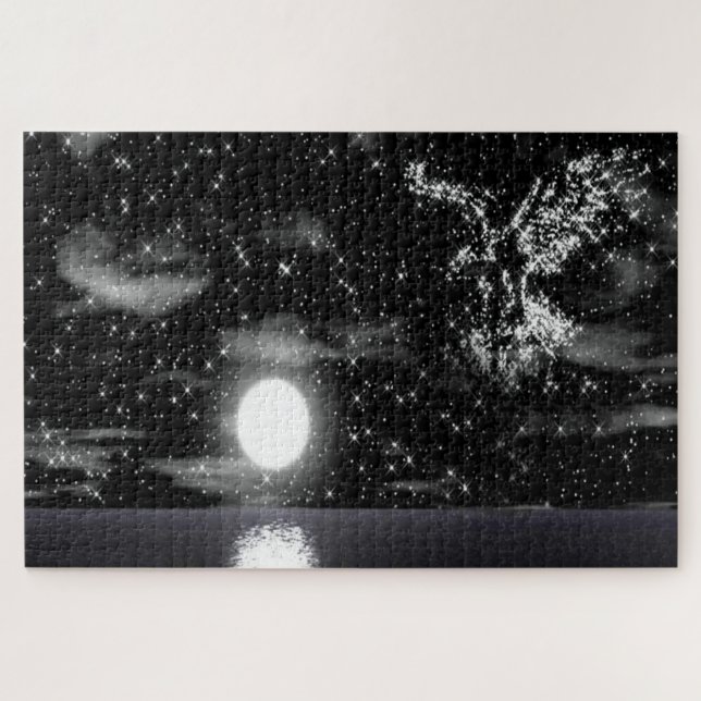 Eagle made out of the stars at night jigsaw puzzle (Horizontal)