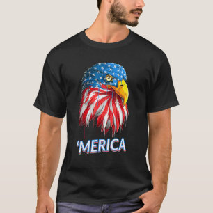 Eagle Merica 4th Of July Usa American Flag T-Shirt