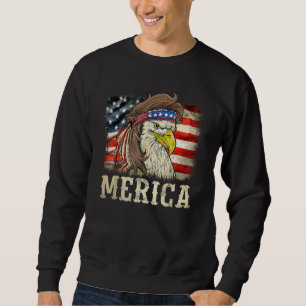 Eagle Merica USA Flag Patriotic Freedom 4th Of Jul Sweatshirt