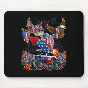 Eagle Monster Truck Dinosaur July 4th America Patr Mouse Pad