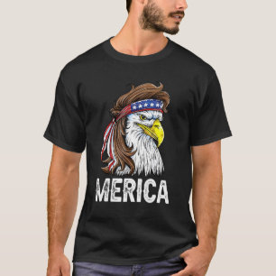 Eagle Mullet 4th Of July Usa American Flag Merica T-Shirt