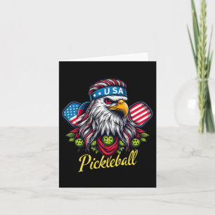 Eagle Mullet Pickleball Lovers 4th Of July Usa Ame Card