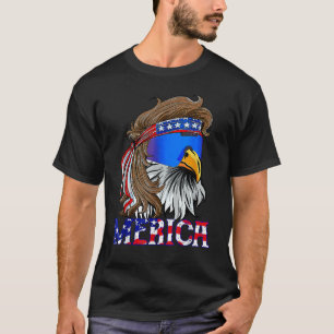 Eagle Mullet Sunglasses Merica 4th Of July USA Ame T-Shirt