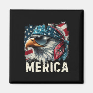 Eagle Mullet Sungles Merica 4th Of July Usa Americ Magnet